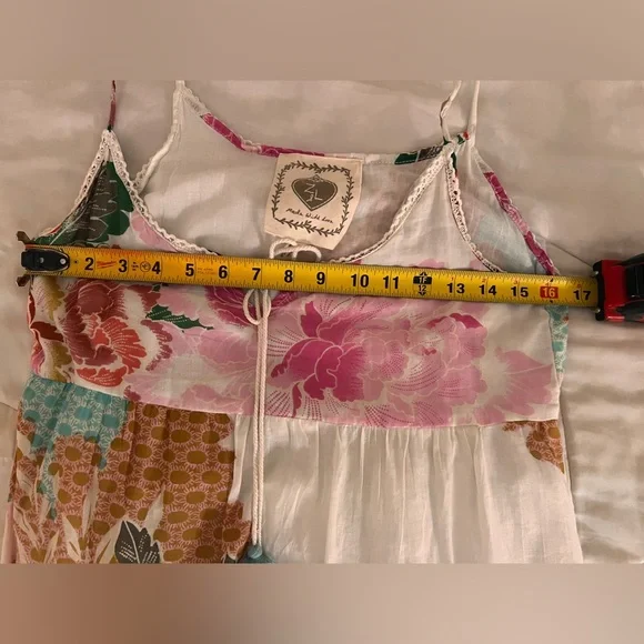 Z&L Floral Multicolor Pom Pom Sleeveless Dress - Picture 5 of 6